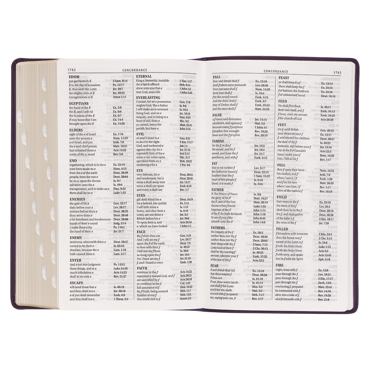 KJV Giant Print Bible - Purple Faux Leather Flexcover