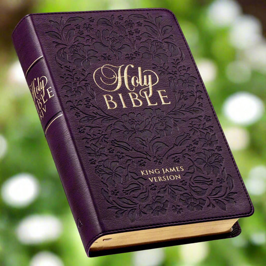 KJV Giant Print Bible - Purple Faux Leather Flexcover