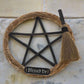 Wicker Wreath with Pentagram & Mini Broom