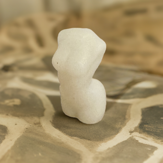 Milky Quartz Feminine Torso Carving