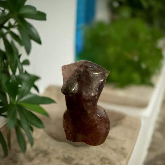 Lepidolite Feminine Torso Carving