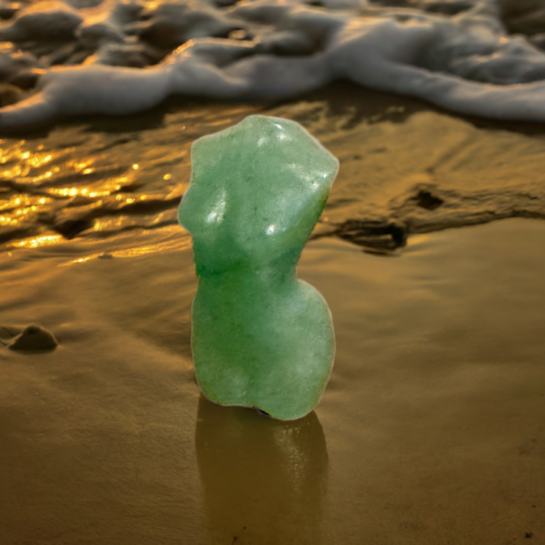 Green Aventurine Feminine Torso Carving